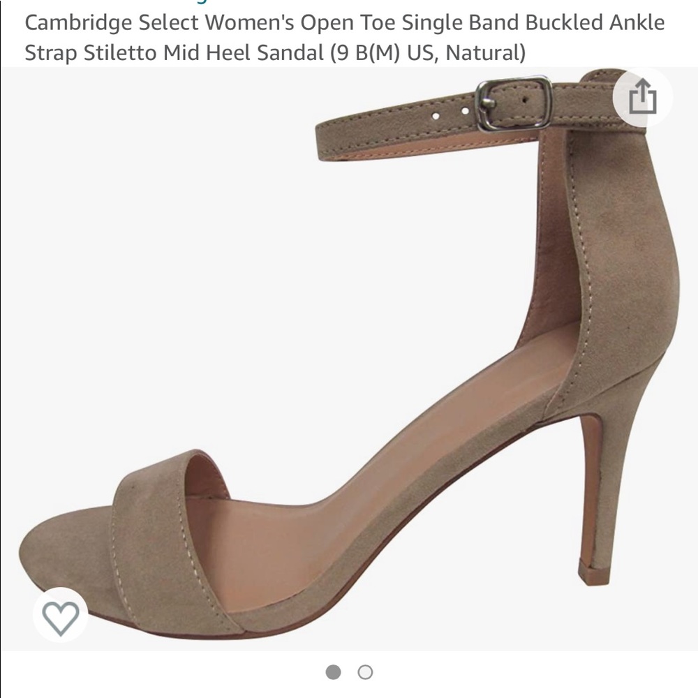 Open toe single band stiletto heel size 9, new